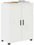 vidaXL Badezimmerschrank Wei&szlig; 60 x 35 x 80 cm Holzwerkstoff, Metall