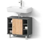 Livinity Waschbeckenunterschrank Fucino Goldkraft Eiche/Anthrazit 60x54 cm |...