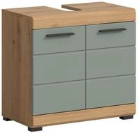 xonox.home - Waschbeckenunterschrank Scout 60x56x34 cm in Artisan Eiche und Salbei -