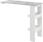 [en.casa] Bartisch Brom&ouml;lla 120 x 45 x 106 Stehtisch f&uuml;r Wandmontage mit...