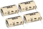 4X FDK Lithium 3V Batterie CR 14250SE-FT1 1/2AA - Zelle 2/1 Pin ++/- Rasterma&szlig;: