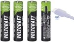 VOLTCRAFT VC-AAA400USB Wiederaufladbarer Akku USB-C Li-Ion 400 mAh 1,5 V 4...