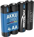 ANSMANN NiMH Akku AA Typ 2800 1,2V (4er Pack) - Mignon AA Batterien wiederaufladbar,