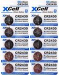 10er Set CR2430 Lithium-Knopfzelle 3V / 290mAh (2x5er Pack) Lithium...