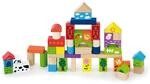 VIGA 2043608 Toys - Holzebausteine - Bauernhof - 50 St&uuml;ck, Multi Color