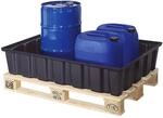 BRB Sicherheits-Auffangwanne aus schwarzem Kunststoff, Auffangvolumen 220 Liter,