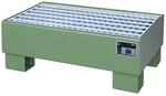 Bauer | Stahl-Auffangwanne | LxBxH 800 x 500 x 290 mm, lackiert gr&uuml;n RAL 6011,...