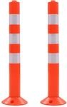 vidaXL Verkehrspoller 2 STK. Kunststoff 75 cm