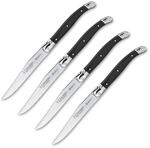 PracticDomus 3 Claveles - 4er-Set Edelstahl-Steakmesser Bistro-Serie, ABS-Griff mit