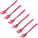FACKELMANN | 6er Set Eierl&ouml;ffel Fr&uuml;hst&uuml;cksl&ouml;ffel 14 cm | Farbe: Rot 