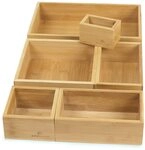 addhome Bambus Schubladen Organizer 6 Schubladenboxen kombinierbar | F&uuml;r...
