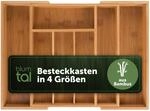 Blumtal Besteckkasten aus Bambus - gr&ouml;&szlig;enverstellbarer Schubladentrenner...