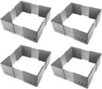 4er Set SO-TECH&reg; CuisioFlex Trennwand Aluminiumgrau/Wei&szlig; transluzent 