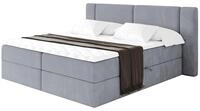 ALTDECOR Boxspringbett mit H3-Matratze Evon - 140x200 - Grau | Lattenrost,...