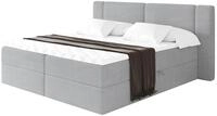 ALTDECOR Boxspringbett mit H3-Matratze Evon - 180x200 - Grau | Lattenrost,...