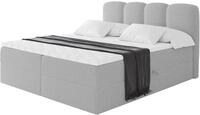ALTDECOR Boxspringbett mit H3-Matratze NINA - 140x200 - Hellgrau | Lattenrost,