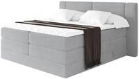 ALTDECOR Boxbett mit H3 H4 Matratze Evon King - 200x200 - Grau | Lattenrost,...