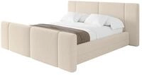ALTDECOR Polsterbett ohne Matratze TEVO-Z 140x200 - Dunkelbeige | Polsterbett...