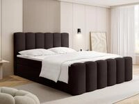 WFL GROUP Boxspringbett mit Bettkasten &ndash; Polsterbett 160 x 200 cm mit H4