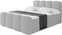 ALTDECOR Boxbett mit H4-Matratze NINA-Z - 120x200 - Hellgrau | Lattenrost,...