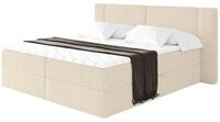 ALTDECOR Boxspringbett mit H3-Matratze Evon - 200x200 - Beige | Lattenrost,...