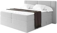 ALTDECOR Boxbett mit H3 H4 Matratze Evon King - 140x200 - Hellgrau | Lattenrost,
