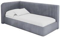ALTDECOR Jugendbett ohne Matratze - AURY 80x200 Grau | Kinderbett Polsterbett