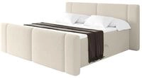 ALTDECOR Boxbett mit H3-Matratze Fu&szlig;teil Evon Zanozek - 160x200 - Beige 