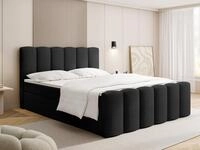 WFL GROUP Boxspringbett mit Bettkasten &ndash; Polsterbett 160 x 200 cm mit H4