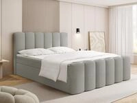 WFL GROUP Boxspringbett mit Bettkasten &ndash; Polsterbett 180 x 200 cm mit H4