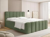 WFL GROUP Boxspringbett mit Bettkasten &ndash; Polsterbett 140 x 200 cm mit H4