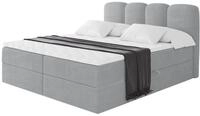 ALTDECOR Boxspringbett mit H3-Matratze NINA - 200x200 - Grau | Lattenrost,...