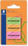 STAEDTLER 526F BK3 Radierer neon, sortiert, 3 ST auf Blisterkarte | Komfort-Radierer,