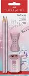 FABER-CASTELL - Schreibset Sparkle Rose Metallic 4-teilig | Mit 2 Bleistiften,