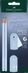 FABER-CASTELL - Schreibset Sparkle Sky Blue, 4-teilig | Mit 2 Bleistiften,