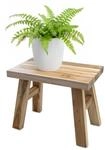 Spetebo Teakholz Blumenbank Natur rechteckig 31 x 19 cm | Massivholz, Landhaus