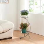 [en.casa] Blumenst&auml;nder Aalten Pflanzenst&auml;nder in Halbmondform Pflanzenregal...