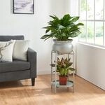 [en.casa] Blumenst&auml;nder Altena Pflanzenst&auml;nder mit Blumentopf und Ablage...
