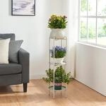 [en.casa] Blumenst&auml;nder Altena Pflanzenst&auml;nder mit Blumentopf und 2 Ablagen...