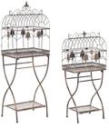 Beliani Metallregal f&uuml;r Pflanzen 2er-Set f&uuml;r den Garten freistehende Regale...