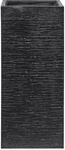 Praktischer Blumentopf 26 x 26 x 60 cm Lehm-Faser-Mischung schwarz Dion |...