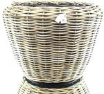 Van der Leeden DRYPOT&reg; Rattan Pflanzgef&auml;&szlig; Grau ca. &Oslash; 80 cm - Sylter K&ouml;rbe