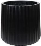 VIVANNO Pflanzk&uuml;bel Fiberglas VEKRA ARC - Schwarz 42x40 cm