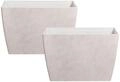 Blumentopf 2er Set hellgrau 59 cm rechteckig Silenev