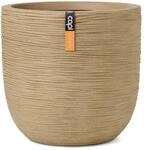 Capi Europe - Topf Kugel Rib NL - 35x34 - Beige - Blumentopf f&uuml;r den Innen- und