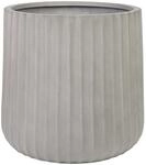 VIVANNO Pflanzk&uuml;bel Fiberglas VEKRA ARC - Betongrau 55x50 cm