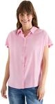 Cecil Damen Basic Bluse mit Hemdkragen in Unifarbe