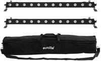 EUROLITE Set 2X LED BAR-12 QCL RGBW + Soft Bag | 2X Scheinwerfer-Bar mit 12 x
