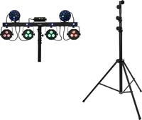 EUROLITE Set LED KLS Laser Bar Next FX-Lichtset + STV-60-WOT EU Stahlstativ...