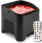 BeamZ BBP94 Uplight LED Par Strahler, 4 x 10 Watt, Akku B&uuml;hnenbeleuchtung f&uuml;r...